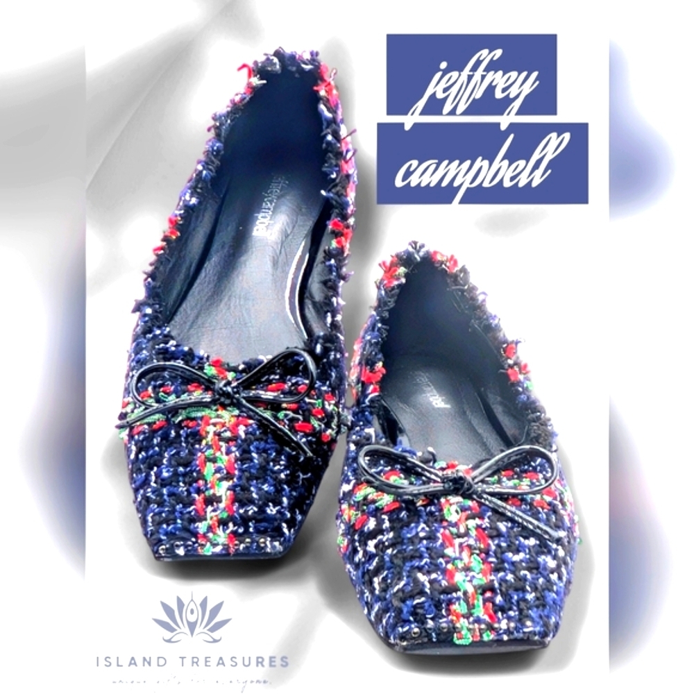 Jeffrey Campbell Multicolor Tweed Flats